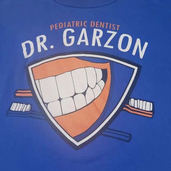 Youth Dentist Graphic Tee – Size XS (4/5) – Blue/Orange – 100% Cotton - Picture 8 of 15